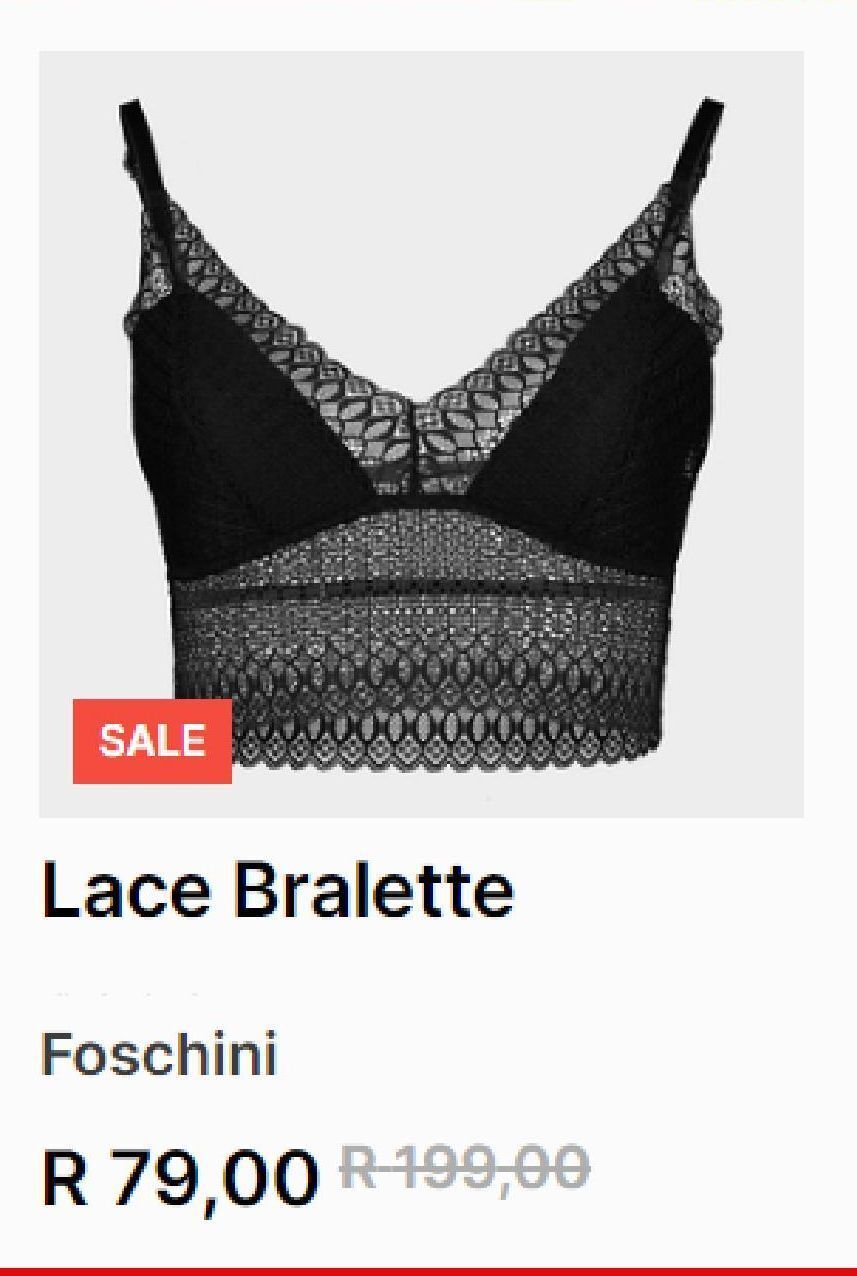 Lace bralette offer at Foschini