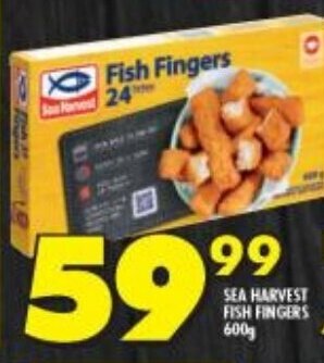 Shoprite SEA HARVEST FISH FINGERS 600g offer