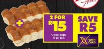 Shoprite SCHOOL BUNS 10 per pack offer