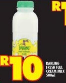 Shoprite DARLING FRESH FULL CREAM MILK 500ml offer