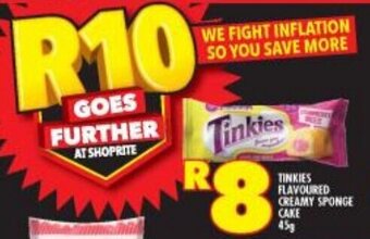 TINKIES FLAVOURED CREAMY SPONGE CAKE 45g