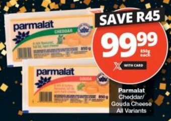 Checkers Parmalat Cheddar/ Gouda Cheese All Variants offer