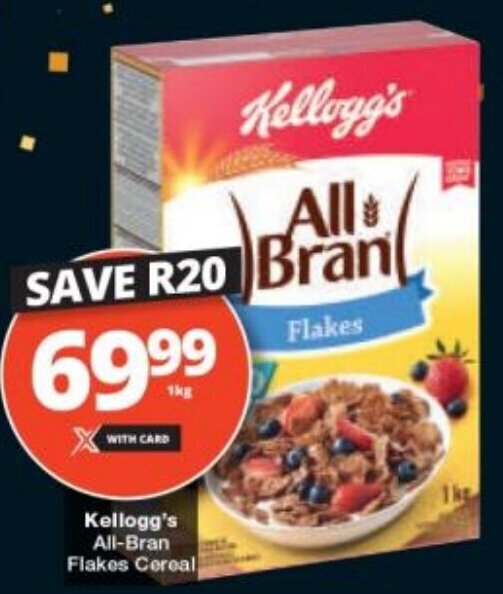 Kellogg's AllBran Flakes Cereal offer at Checkers