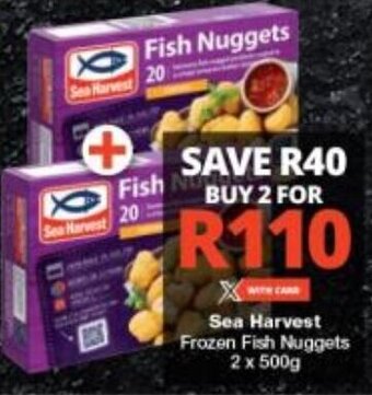 Checkers Sea Harvest Frozen Fish Nuggets 2 x 500g offer