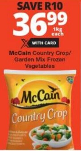 Checkers McCain Country Crop/ Garden Mix Frozen Vegetables offer