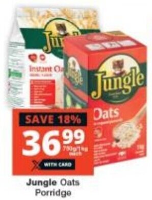Checkers Jungle Oats Porridge offer