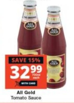 Checkers All Gold Tomato Sauce offer