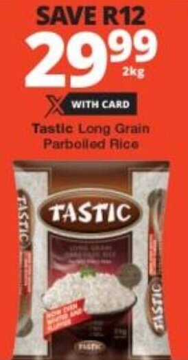 Checkers Tastic Long Grain Parboiled Rice offer