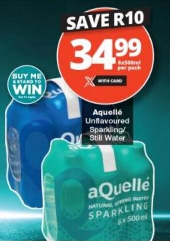 Checkers Aquellé Unflavoured Sparkling/ Still Water offer