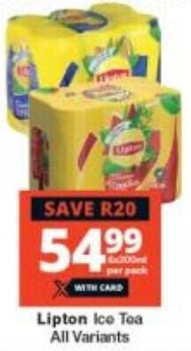 Checkers Lipton Ice Tea All Variants offer
