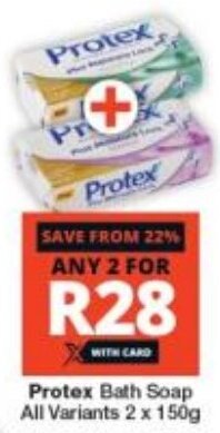 Checkers Protex Bath Soap All Variants 2 x 150g offer