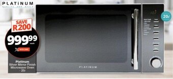 Checkers Platinum Silver Mirror Finish Microwave Oven 20L offer