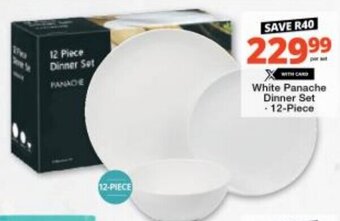 Checkers White Panache Dinner Set -12-Piece offer