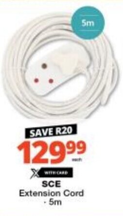 Checkers SCE Extension Cord -5m offer