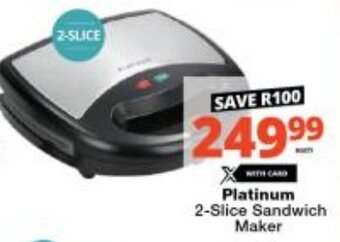 Checkers Platinum 2-Slice Sandwich Maker offer