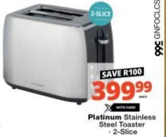 Checkers Platinum Stainless Steel Toaster .2-Slice offer