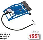AutoZone Foot pump double + gauge fed.vtp605-each offer