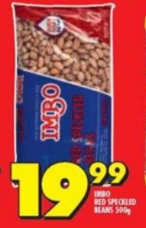 Shoprite Imbo Red Speckled Beans 500g offer