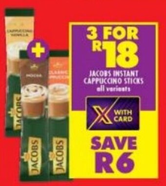 JACOBS INSTANT CAPPUCCINO STICKS all variants