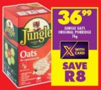Shoprite JUNGLE OATS ORIGINAL PORRIDGE 1kg offer