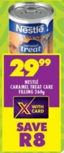 Shoprite NESTLE CARAMEL TREAT CAKE FILLING 360g offer