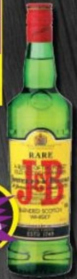 Shoprite J&.B BLENDED SCOTCH WHISKY 750ml offer