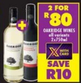 OAKRIDGE WINES all variants 2x750ml