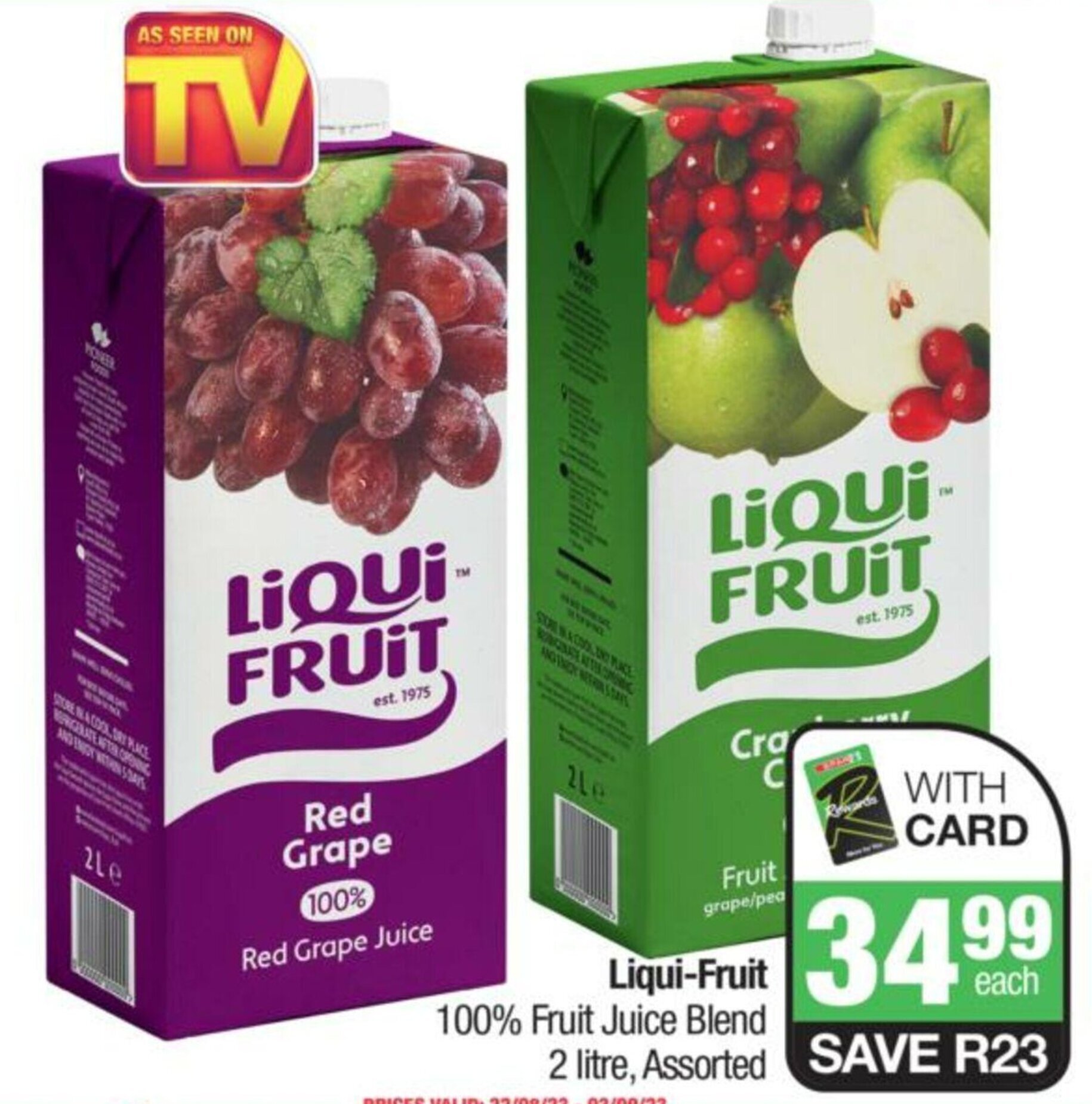 LiquiFruit 100 Fruit Juice Blend 2 litre, Assorted offer at SuperSpar