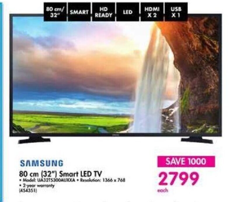 SAMSUNG 80 cm (32") Smart LED TV offer at Makro