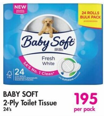 BABY SOFT 2-Ply Toilet Tissue 24's