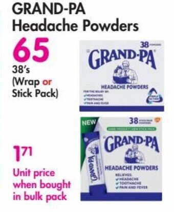 Makro GRAND-PA Headache Powders offer