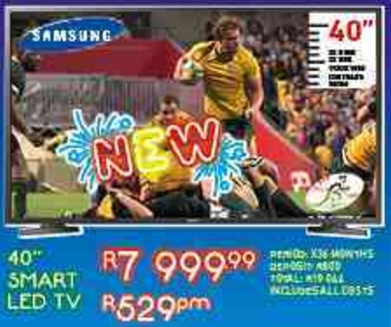 SAMSUNG 40" SMART LED TV offer at Best Home And Electric