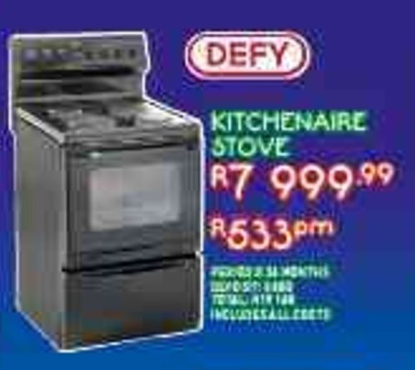 DEFY KITCHENAIRE STOVE offer at Best Home And Electric