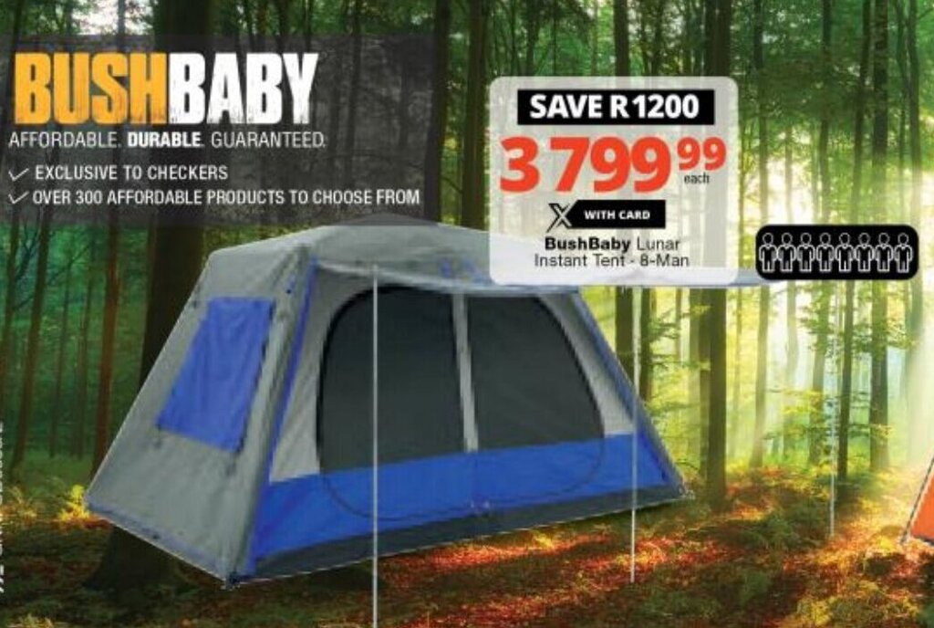 BushBaby Lunar Instant Tent8Man offer at Checkers
