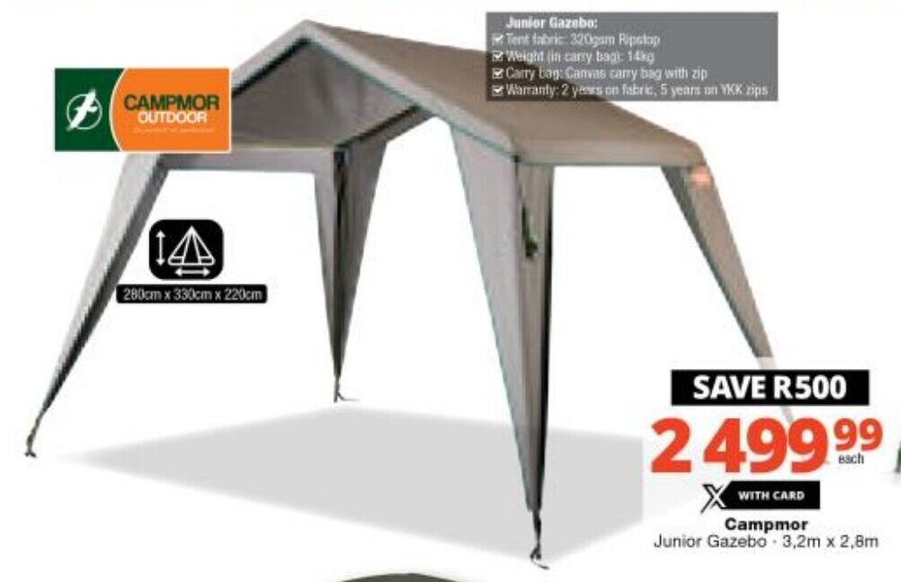 Junior Gazebo 3,2m x 2,8m offer at Checkers