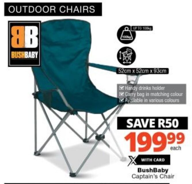BushBaby Captain's Chair offer at Checkers
