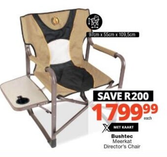 Checkers Bushtec Meerkat Director's Chair offer