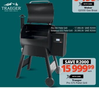 Checkers Traeger Pro 575 Pellet Grill offer