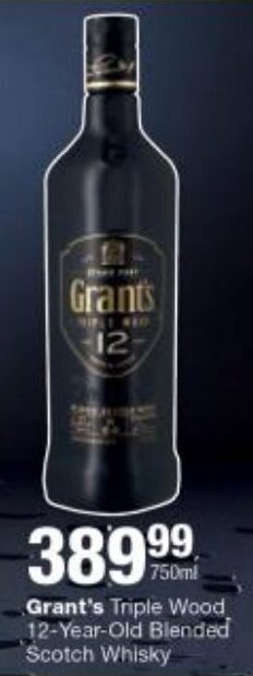 Checkers Grant's Triple Wood 12-Year-Old Blended Scotch Whisky offer