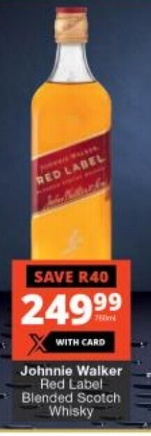 Checkers Johnnie Walker Red Label Blended Scotch Whisky offer