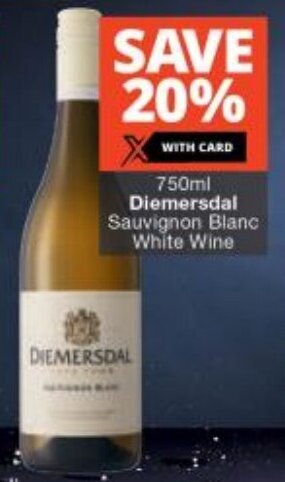 Checkers 750ml Diemersdal Sauvignon Blanc White Wine offer