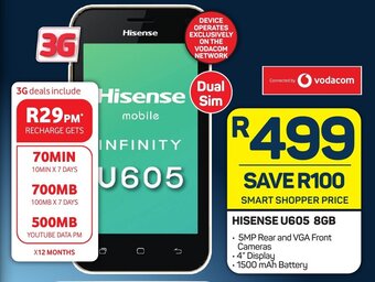 Pick n Pay HISENSE U605 8GB offer