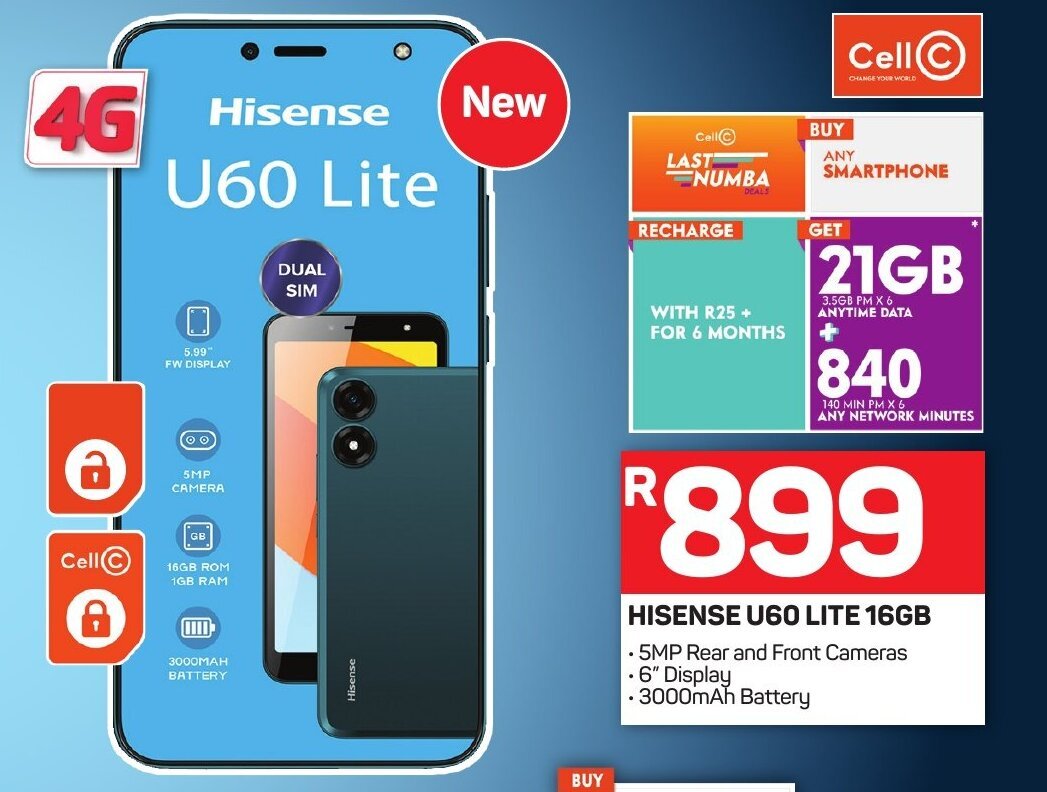 Hisense U60 Lite 16gb Offer At Pick N Pay