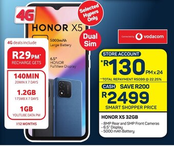 Pick n Pay HONOR X5 32GB offer