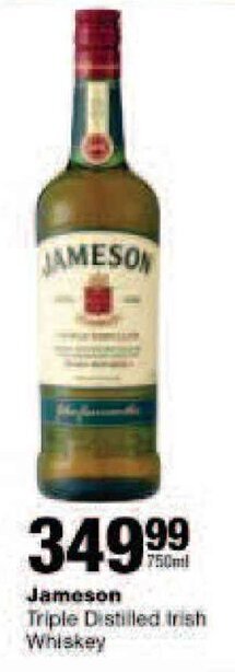 Checkers Jameson Triple Distilled trish Whiskey offer