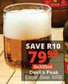 Checkers Devil's Peak Lager Beer NRB offer