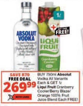 Absolut Vodka Liqui Fruit