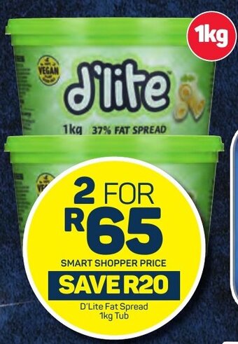 D'Lite Fat Spread 1kg Tub