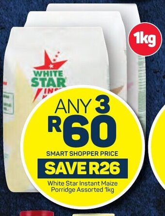 Pick n Pay White Star Instant Maize Porridge Assorted 1kg offer