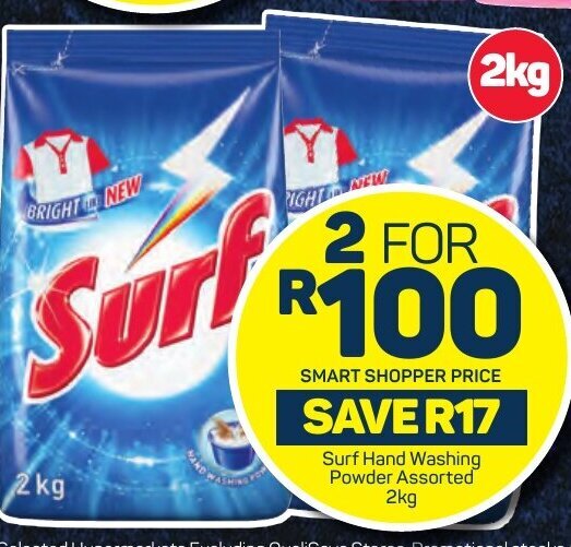 Surf Hand Washing Powder Assorted 2kg offer at Pick n Pay